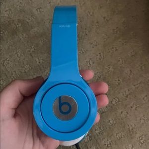 Beats by Dre blue headphones